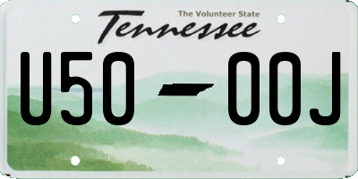 TN license plate U5000J