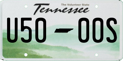 TN license plate U5000S