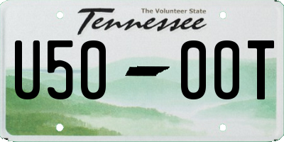 TN license plate U5000T