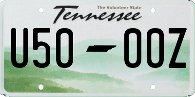 TN license plate U5000Z