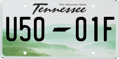 TN license plate U5001F