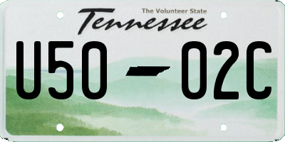 TN license plate U5002C