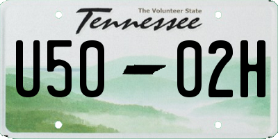 TN license plate U5002H