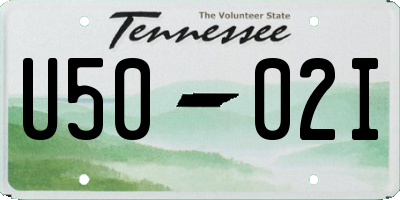 TN license plate U5002I