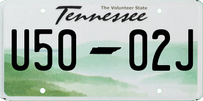 TN license plate U5002J
