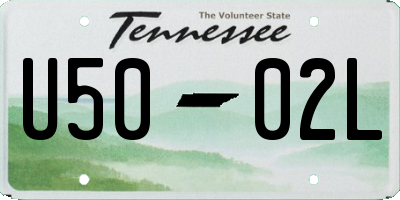 TN license plate U5002L
