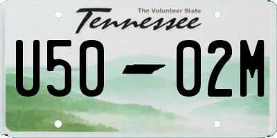 TN license plate U5002M