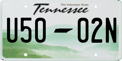 TN license plate U5002N