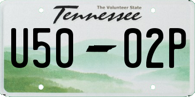 TN license plate U5002P