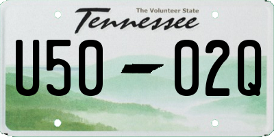 TN license plate U5002Q