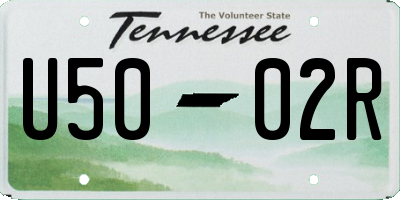 TN license plate U5002R