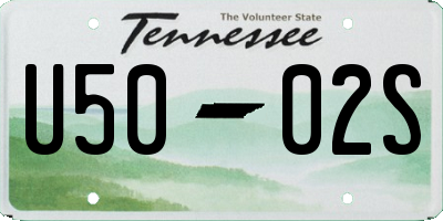 TN license plate U5002S