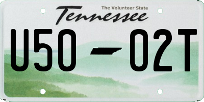 TN license plate U5002T