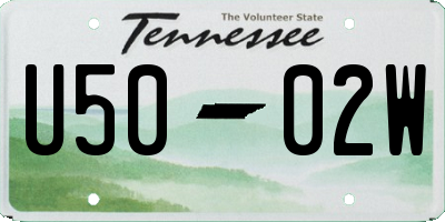 TN license plate U5002W