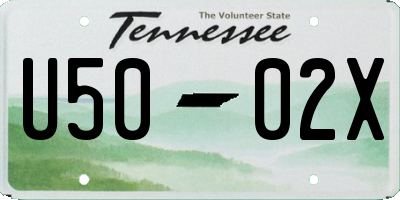 TN license plate U5002X