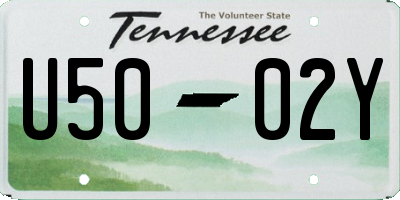 TN license plate U5002Y