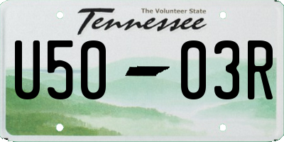 TN license plate U5003R