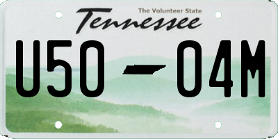 TN license plate U5004M