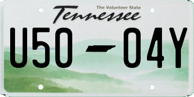 TN license plate U5004Y