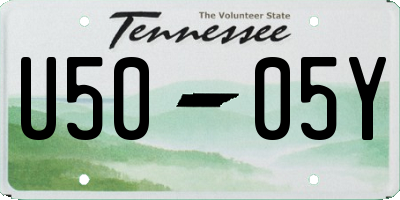 TN license plate U5005Y