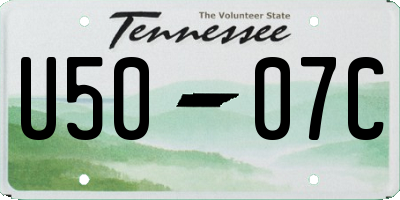 TN license plate U5007C