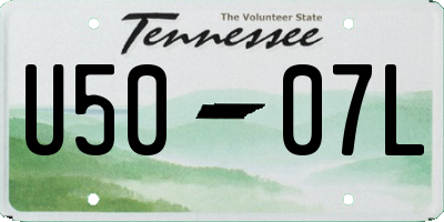 TN license plate U5007L