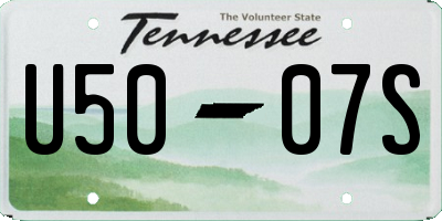 TN license plate U5007S
