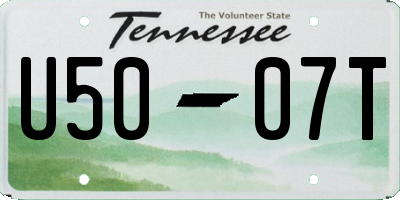 TN license plate U5007T
