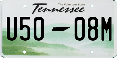 TN license plate U5008M