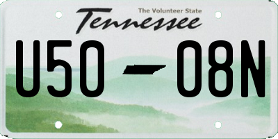TN license plate U5008N