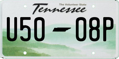 TN license plate U5008P
