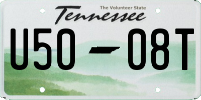 TN license plate U5008T