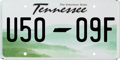 TN license plate U5009F