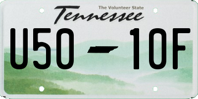 TN license plate U5010F