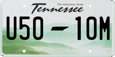 TN license plate U5010M