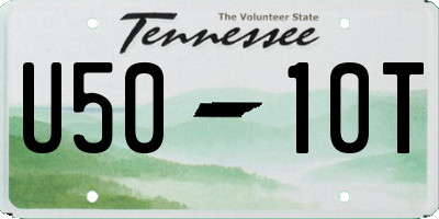 TN license plate U5010T