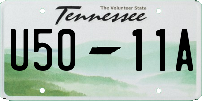TN license plate U5011A