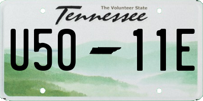 TN license plate U5011E