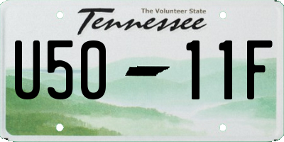 TN license plate U5011F