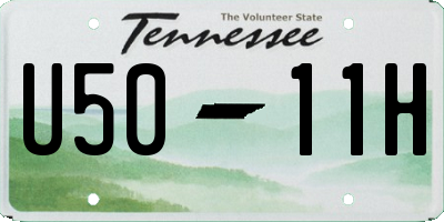 TN license plate U5011H
