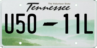 TN license plate U5011L