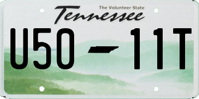 TN license plate U5011T