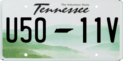 TN license plate U5011V