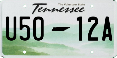 TN license plate U5012A