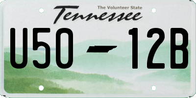 TN license plate U5012B