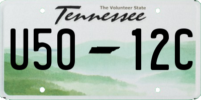 TN license plate U5012C