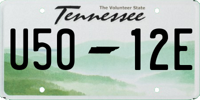 TN license plate U5012E