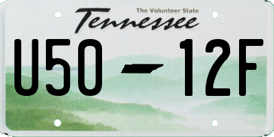 TN license plate U5012F