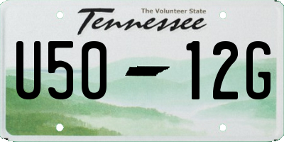 TN license plate U5012G