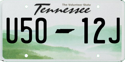 TN license plate U5012J